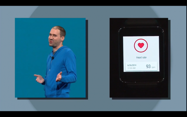 Die Präsentation von Android Wear während der Google I/O. (Screenshot: Golem.de)